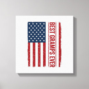 Impressão Em Tela Melhor Avô de Todos O Design Vetorial da Bandeira