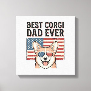 Impressão Em Tela Melhor Camisa de Cachorro Vintage Patriótico do Pa