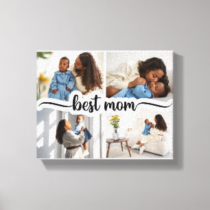 Impressão Em Tela Melhor Colagem de Fotos Personalizada da Mãe 4