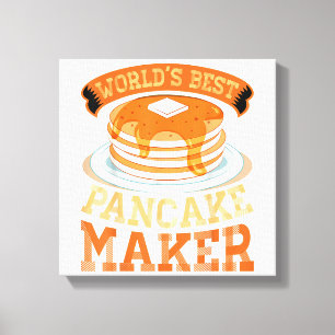 Impressão Em Tela Melhor Criador de Pancake do Mundo - Criador Engra