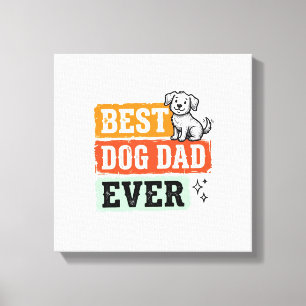 Impressão Em Tela Melhor Design de Camisa de Cachorro Fofo Pai de Ca