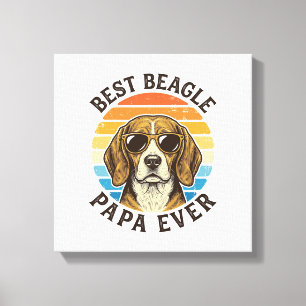 Impressão Em Tela Melhor Design de Camisa de Papai de Beagle Vintage