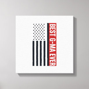 Impressão Em Tela Melhor Design Vector de Bandeira Patriótica G-Ma E