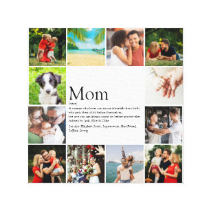 Impressão Em Tela Melhor Mãe, Mãe, Colagem de Fotos 12 Definição da 