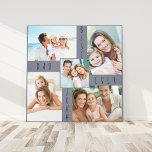 Impressão Em Tela Melhor Pai 5 Colagem de Fotografias Cinza Praça Az<br><div class="desc">Canvas personalizada de fotos para o melhor pai de sempre na paleta de cores neutras para se adequar à sua decoração. O design é escrito com "o melhor pai de todos os [ano]" na tipografia de fontes magras e você pode personalizar o ano e também editar pai para papel ou...</div>