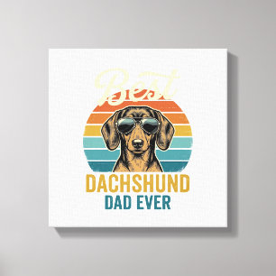 Impressão Em Tela Melhor Pai Dachshund de Todos os Tempos Camisa de