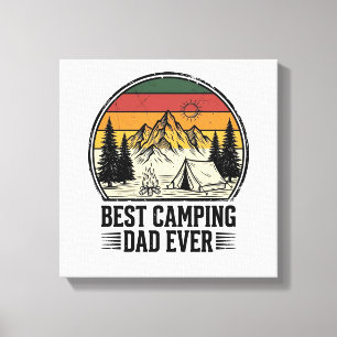 Impressão Em Tela Melhor Pai de Acampamento Já Existe Camisa Vintage