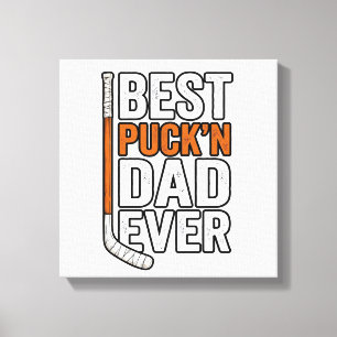 Impressão Em Tela Melhor Pai de Hockey Puck'n Pai de Sempre Vector D