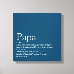 Impressão Em Tela Melhor Pai do Mundo Papai Pai Definição Azul