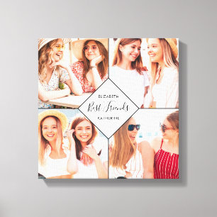 Impressão Em Tela Melhores Amigos BFFs Melhores Amigas Colagem de Fo