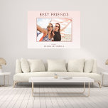Impressão Em Tela Melhores amigos cor-de-rosa rosa cor-de-rosa foto<br><div class="desc">Um fundo de gradiente cor-de-rosa pincelado. Personalize e adicione sua própria foto do seu melhor amigo de férias,  festa ou evento especial. O texto: Melhores Amigos é escrito com letras rosa douradas escuras. Perfeito como guardiã ou como presente de aniversário ou de Natal.</div>