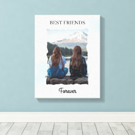 Impressão Em Tela Melhores Amigos Para Sempre Foto Personalizada 