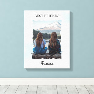 Impressão Em Tela Melhores Amigos Para Sempre Foto Personalizada 
