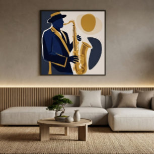 Impressão Em Tela Melodia de Jazz