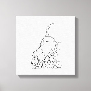 Impressão Em Tela Memória de Amante de Cachorro, Ilustração de Beagl