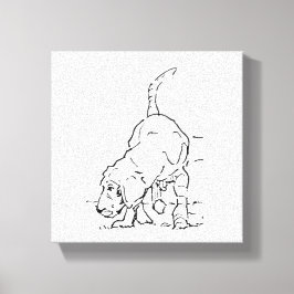 Impressão Em Tela Memória de Amante de Cães, Ilustração de Beagle