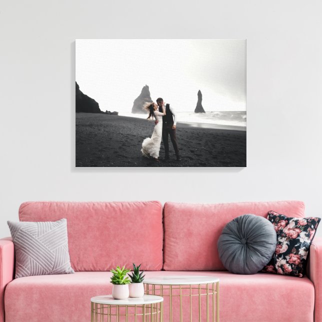 Impressão Em Tela Memória Fotográfica de Casamento Novamente Semanas (Insitu(Sala de estar))