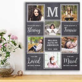 Impressão Em Tela Memória Única de Memória Fotográfica Memorial