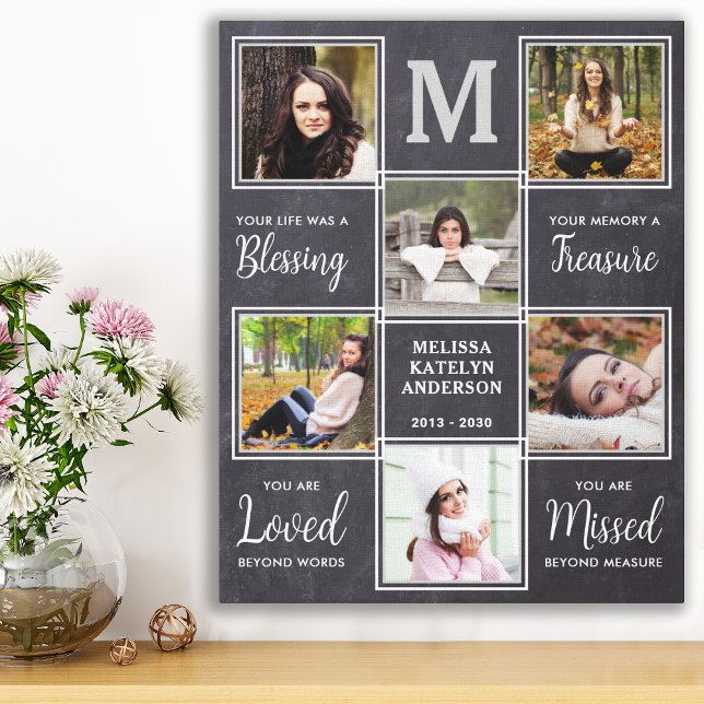 Impressão Em Tela Memória Única de Memória Fotográfica Memorial (Criador carregado)