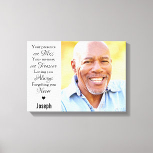 Impressão Em Tela Memorial de Foto Keepsasaul do Modern Marble