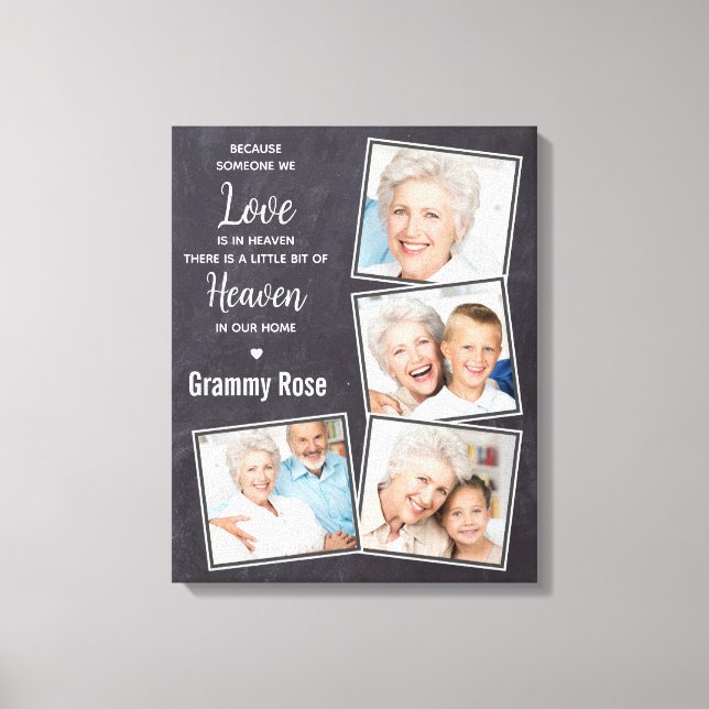 Impressão Em Tela Memorial Rustic Remembrance Photo Collage (Frente)