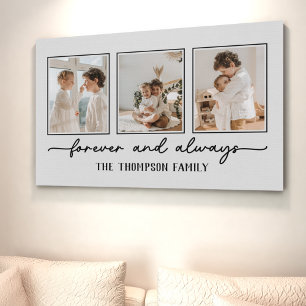 Impressão Em Tela Memórias da Família Cinza Muro Personalizado de Co