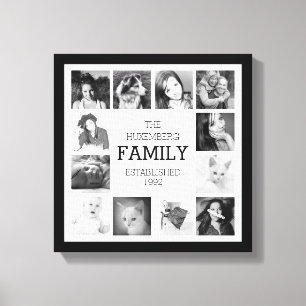 Impressão Em Tela Memórias da foto de família com personalização