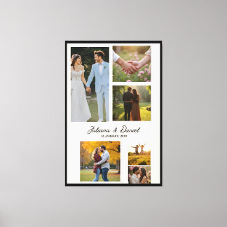 Impressão Em Tela Memórias de Casamento Colagem Personalizada