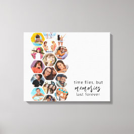 Impressão Em Tela Memórias de Colagem de Fotografias Múltiplas Simpl