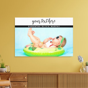 Impressão Em Tela Memórias personalizadas de amor e nome do bebê fot