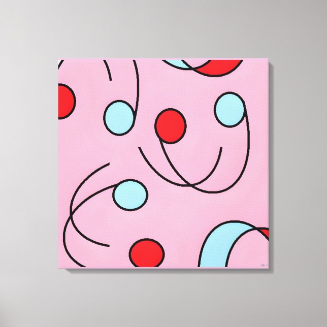 Impressão Em Tela Memphis Design Drupes (Frente)