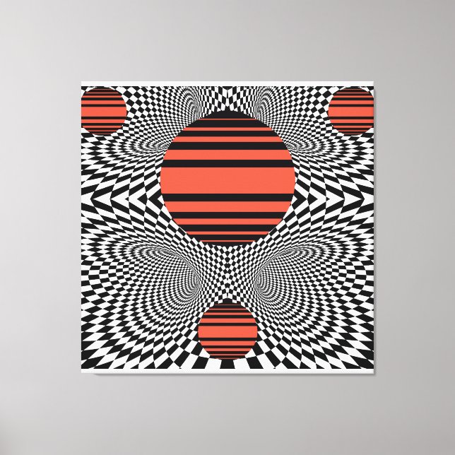 Impressão Em Tela Memphis OpArt (Frente)