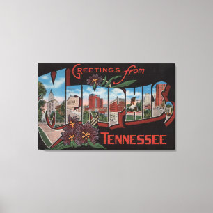 Impressão Em Tela Memphis, Tennessee - grandes cenas 3 da letra