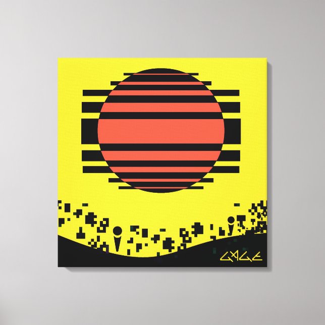 Impressão Em Tela Memphis Tossed Bits (Frente)