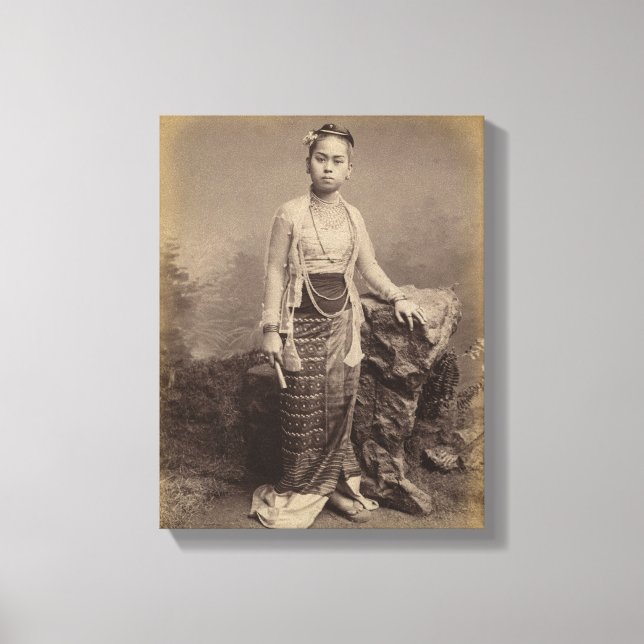 Impressão Em Tela Menina birmanesa, c.1875 (Frente)