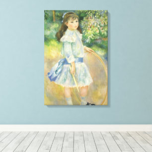 Impressão Em Tela Menina com Arco por Pierre Renoir, Arte Fino Antig