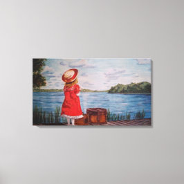 Impressão Em Tela Menina de Vermelho-Impressão em Tela Esticada