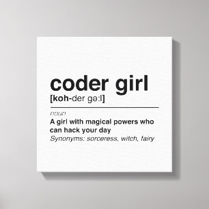 Impressão Em Tela Menina do codificador