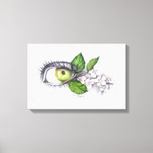 Impressão Em Tela Menina dos meus olhos Arte de desenho surreal