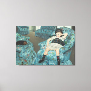 Impressão Em Tela Menina em uma cadeira azul, 1878 (oi)