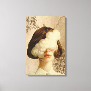 Impressão Em Tela menina filtro-marrom com arte fumegante