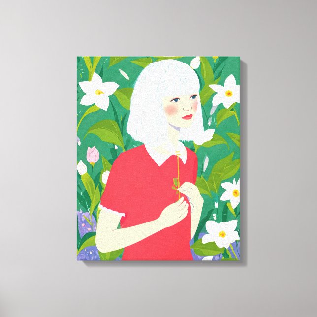 Impressão Em Tela menina gentil (Frente)