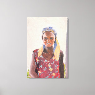 Impressão Em Tela Menina malgaxe 1989