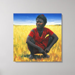 Impressão Em Tela Menina no vermelho 1992