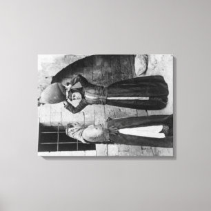 Impressão Em Tela Meninas cristãs com o jarro de água em Nazareth