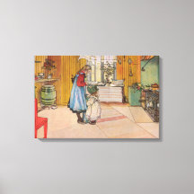 Meninas na cozinha (Arte Sueca Clássica)