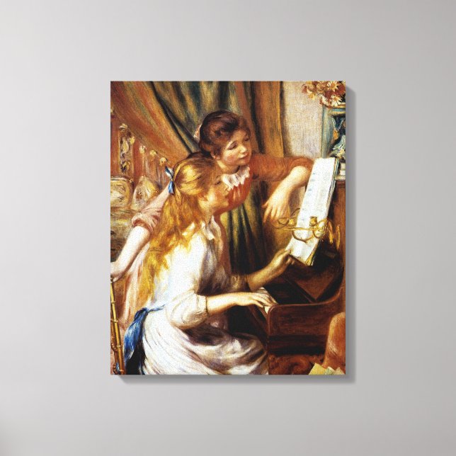 Impressão Em Tela Meninas no Piano (Frente)