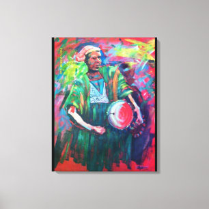 Impressão Em Tela menino 1 do baterista, Mojisola um óleo de