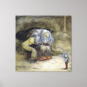 Impressão Em Tela “Menino com Troll” por John Bauer
