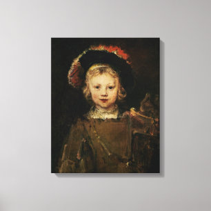Impressão Em Tela Menino novo no vestido de fantasia, c.1660 (óleo